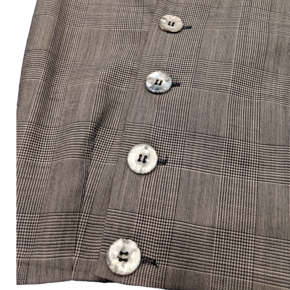 Vintage Glen Check 100% Wool Full Length Wrap Skirt Made in Canada Size 6 - Picture 10 of 15